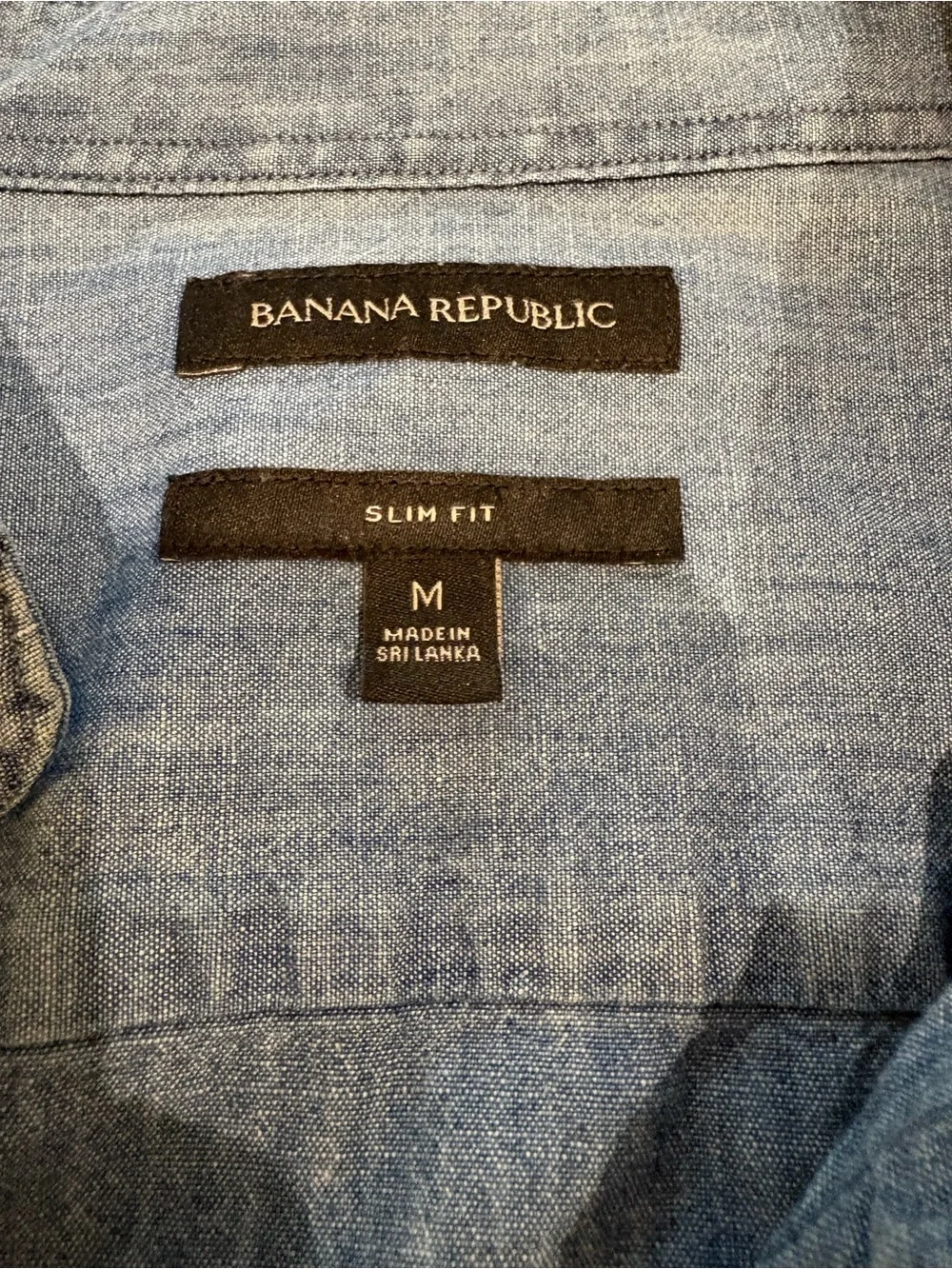 Banana Republic Blue Button-Down Shirt Slim Fit